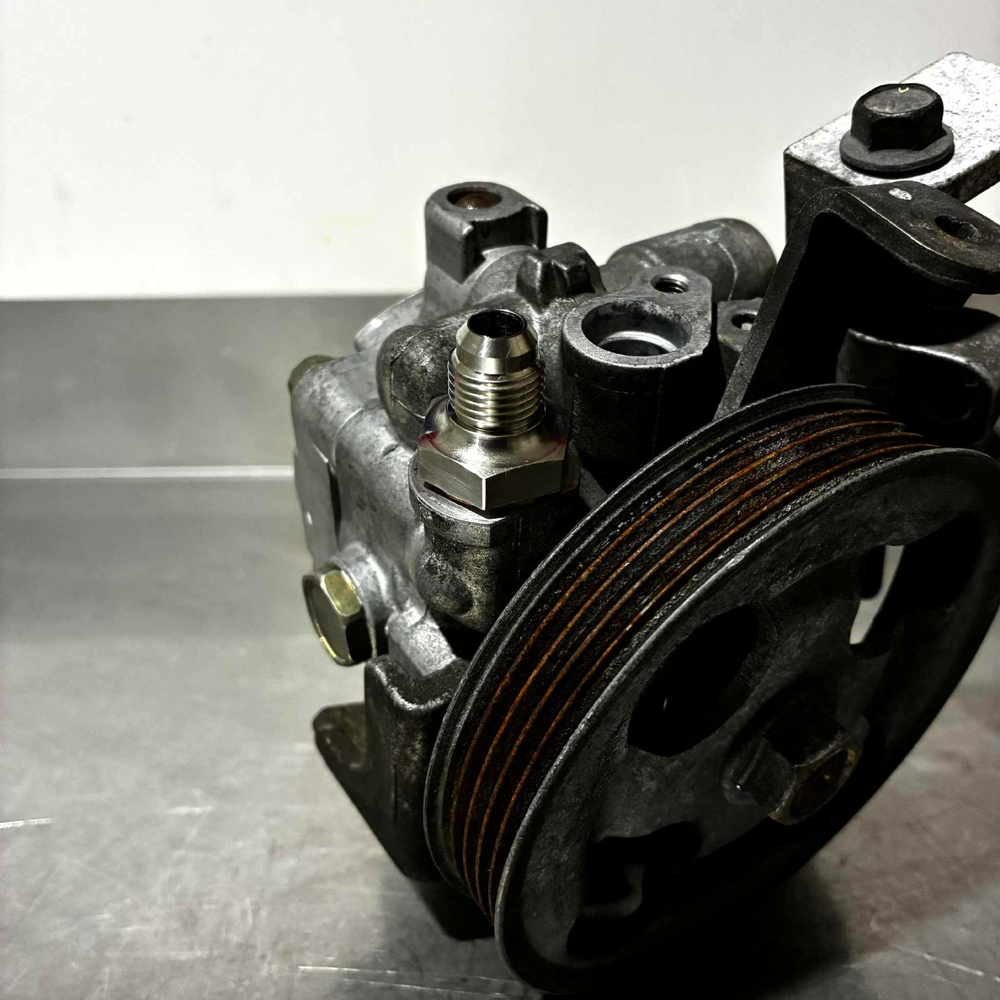 RSD Subaru WRX STI (02-21) Power Steering Pump High Pressure Outlet -6AN Adaptor