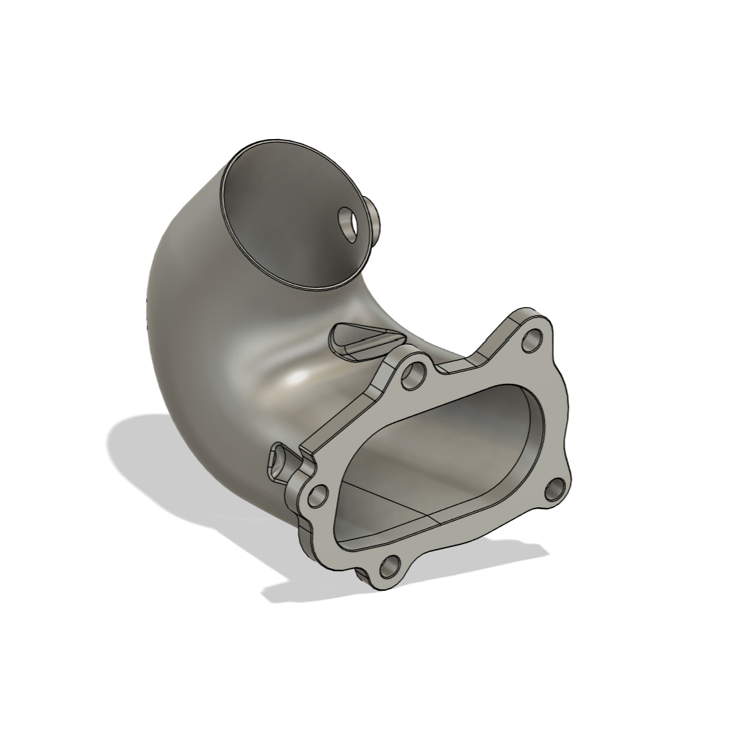 Subaru Impreza WRX STI Legacy Forester Stainless Steel 3D Metal Printed Down Pipe Dump Pump Exhaust Bellmouth Divided Un-Divided Divorced 3.0" 3.5" Twin Scroll Turbo Hyrbid VF36 VF37 VF42 VF49 VF53 IHI Blouch Garrett Kinugawa RCM Forced Performance FP Green Red Black Blue EJ20 EJ25 Hood Exit Bonnet Stack