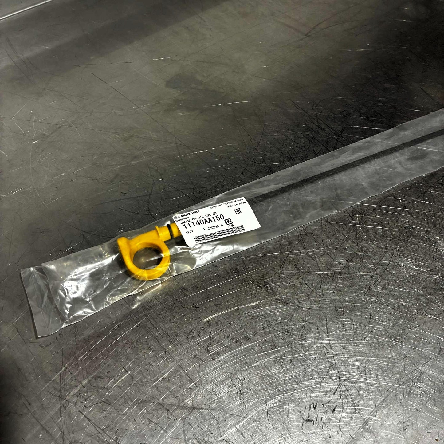 Subaru Engine Oil Dipstick for the EJ25 Pan or JDM EJ20 Twinscroll sump OEM Part number 11140AA150