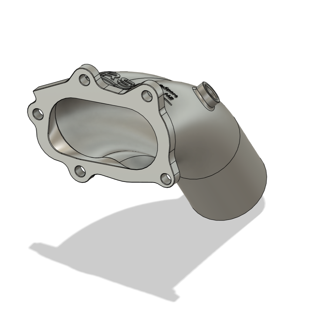 Subaru Impreza WRX STI Legacy Forester Stainless Steel 3D Metal Printed Down Pipe Dump Pump Exhaust Bellmouth Divided Un-Divided Divorced 3.0" 3.5" Single Scroll Turbo Hyrbid TD04 TD05 TD06 VF22 VF24 VF30 VF34 VF43 VF46 VF52 IHI Blouch Garrett Forced Performance FP Green Red Black Blue EJ20 EJ25