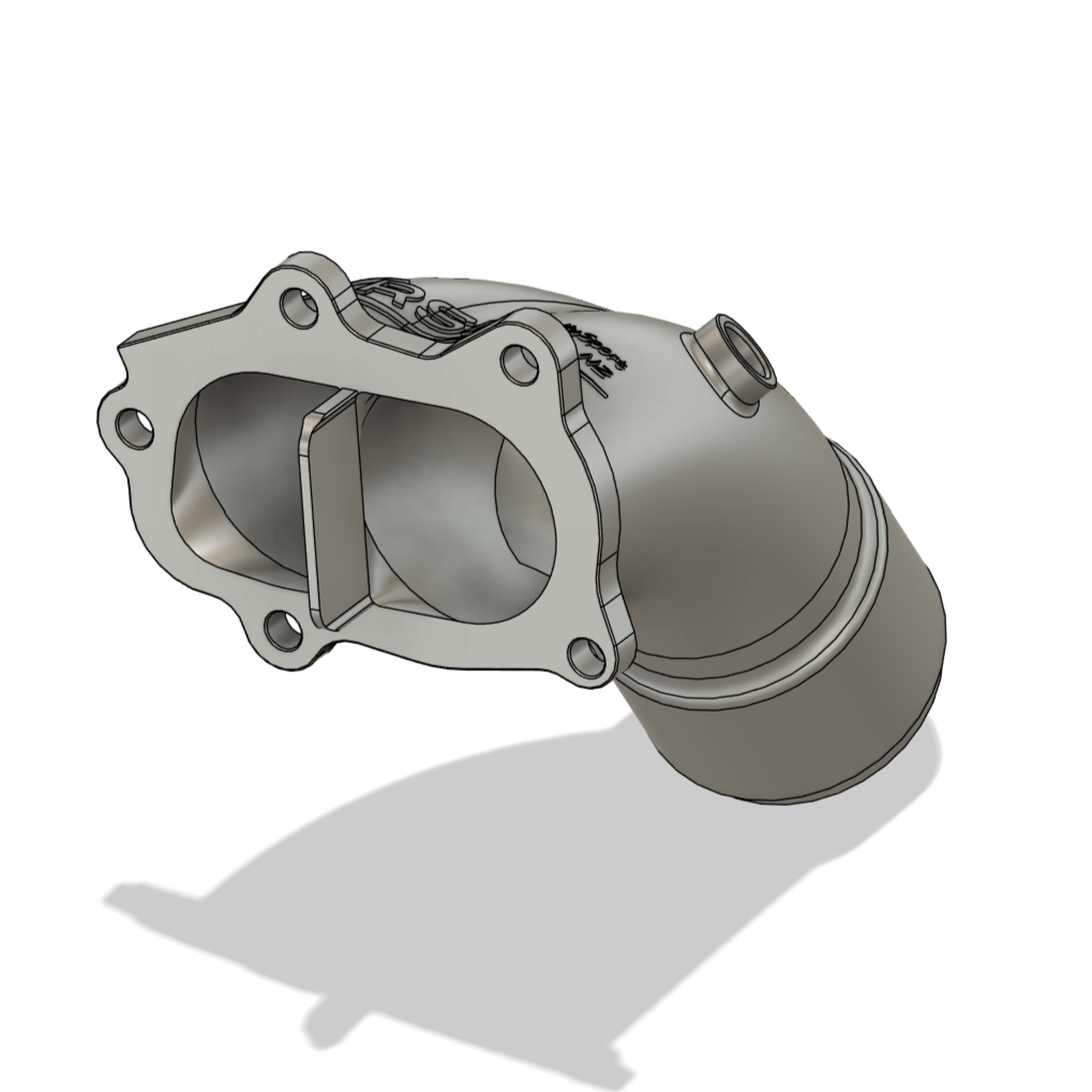 Subaru Impreza WRX STI Legacy Forester Stainless Steel 3D Metal Printed Down Pipe Dump Pump Exhaust Bellmouth Divided Un-Divided Divorced 3.0" 3.5" Single Scroll Turbo Hyrbid TD04 TD05 TD06 VF22 VF24 VF30 VF34 VF43 VF46 VF52 IHI Blouch Garrett Forced Performance FP Green Red Black Blue EJ20 EJ25