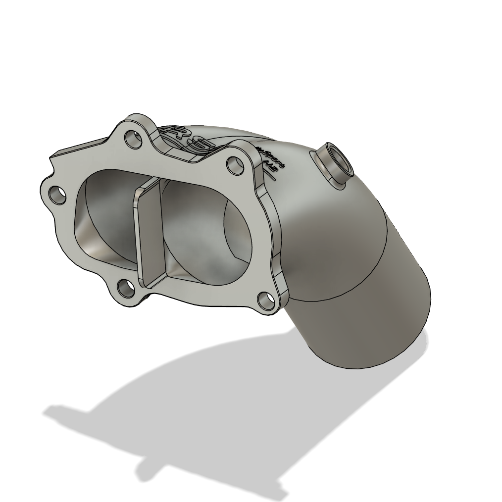 Subaru Impreza WRX STI Legacy Forester Stainless Steel 3D Metal Printed Down Pipe Dump Pump Exhaust Bellmouth Divided Un-Divided Divorced 3.0" 3.5" Single Scroll Turbo Hyrbid TD04 TD05 TD06 VF22 VF24 VF30 VF34 VF43 VF46 VF52 IHI Blouch Garrett Forced Performance FP Green Red Black Blue EJ20 EJ25