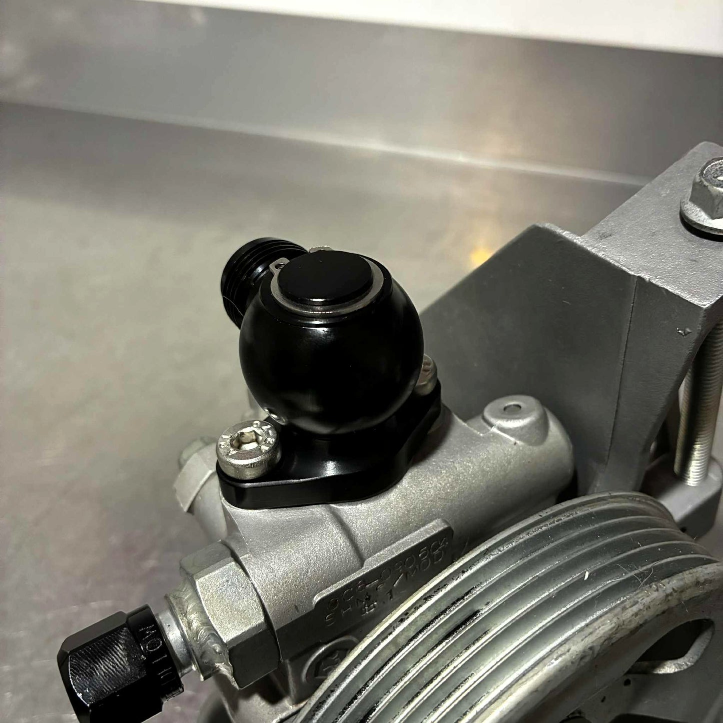 RSD Subaru GC8 (92-00) Two Bolt High Flow Power Steering Pump -10AN Swivel Banjo Feed