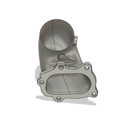 Subaru Impreza WRX STI Legacy Forester Stainless Steel 3D Metal Printed Down Pipe Dump Pump Exhaust Bellmouth Divided Un-Divided Divorced 3.0" 3.5" Twin Scroll Turbo Hyrbid VF36 VF37 VF42 VF49 VF53 IHI Blouch Garrett Kinugawa RCM Forced Performance FP Green Red Black Blue EJ20 EJ25 Hood Exit Bonnet Stack