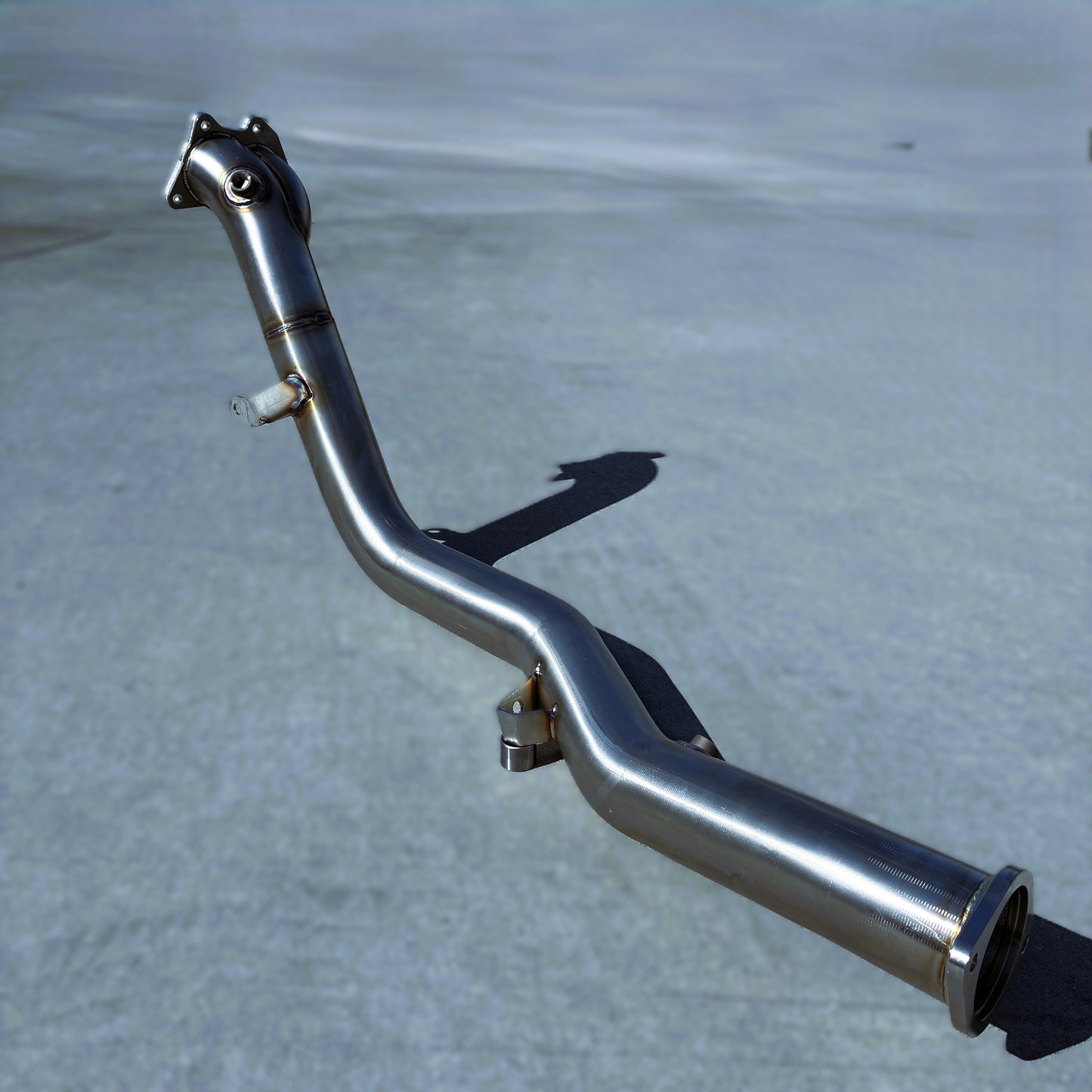 RSD Twinscroll 3.0" Stainless Steel 02-21 JDM WRX STI Downpipe, Group N Style divided Inlet
