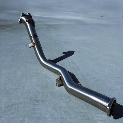 RSD Twinscroll 3.0" Stainless Steel 02-21 JDM WRX STI Downpipe, Group N Style divided Inlet
