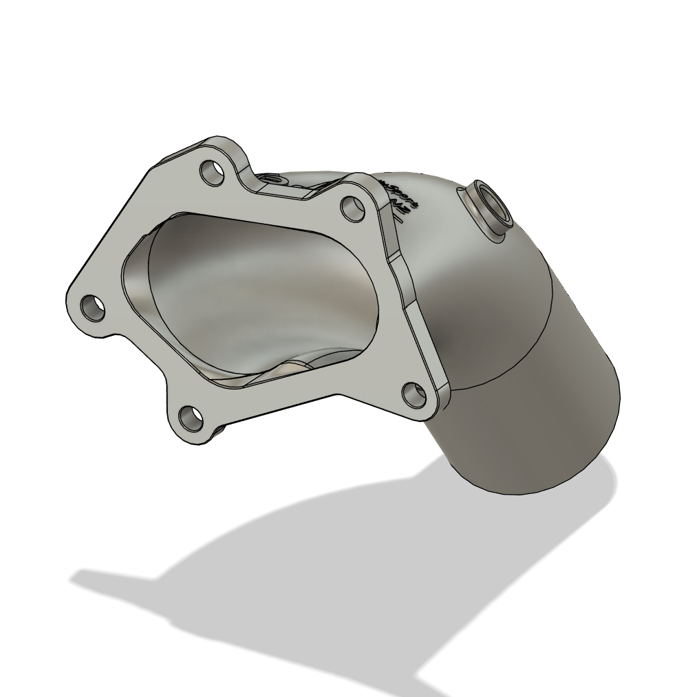 Subaru Impreza WRX STI Legacy Forester Stainless Steel 3D Metal Printed Down Pipe Dump Pump Exhaust Bellmouth Divided Un-Divided Divorced 3.0" 3.5" Twin Scroll Turbo Hyrbid VF36 VF37 VF42 VF49 VF53 IHI Blouch Garrett Kinugawa RCM Forced Performance FP Green Red Black Blue EJ20 EJ25