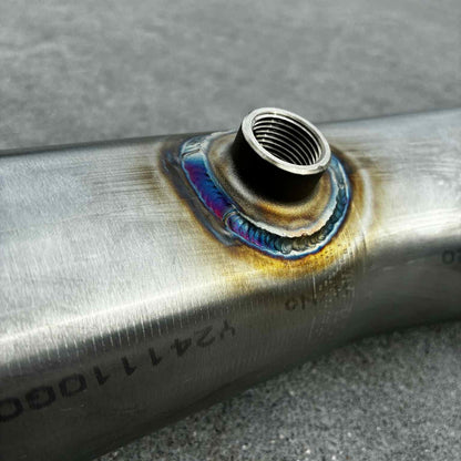 RSD Twinscroll 3.0" Stainless Steel 02-21 JDM WRX STI Downpipe, Group N Style divided Inlet