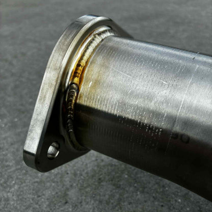 RSD Twinscroll 3.0" Stainless Steel 02-21 JDM WRX STI Downpipe, Group N Style divided Inlet